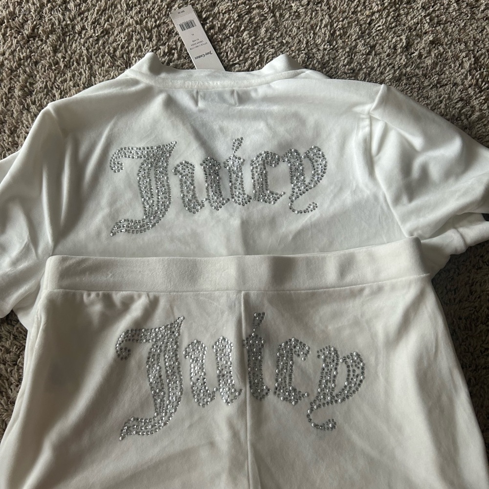 Rare! Juicy Couture short sleeve bling short set